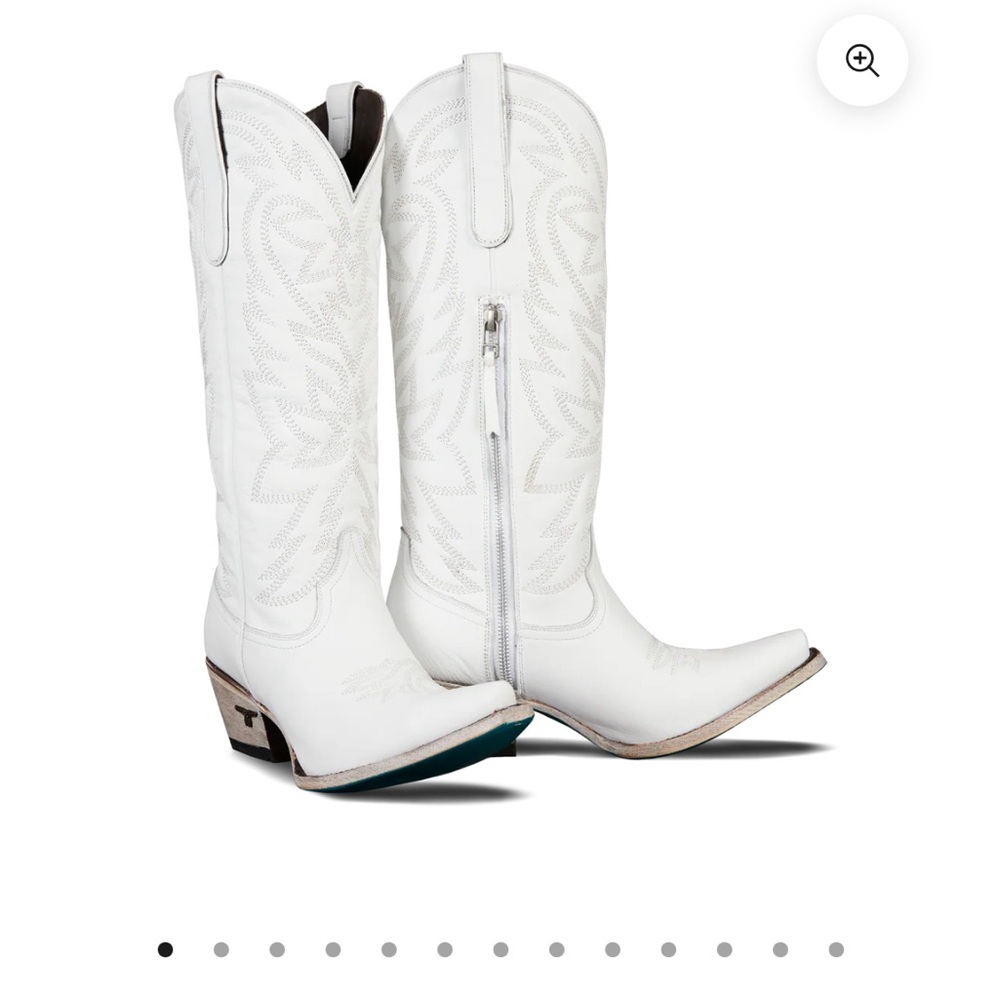 Lane Smokeshow matte white Cowboy Boots